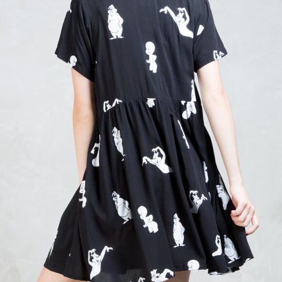 Lazy Oaf x Casper printed button down minidress RARE - Picture 4 of 7